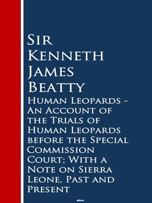 cover image of Human Leopards--An Account of the Trials of Humaeone, Past and Present